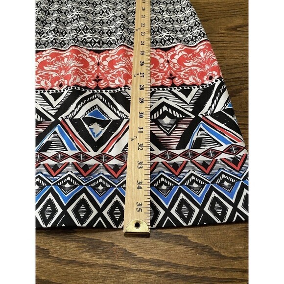 Mario Serrani Italy DressSize 2 Multicolor Sheath Geometric Sleeveless Midi - Picture 7 of 9